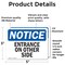 Signmission Entrance On Other Side OSHA Notice Sign, Vinyl Decal, 5in W x 3.5in L, 2PK OS-2PACK-NS-D-35-L-12104 - alternate 6